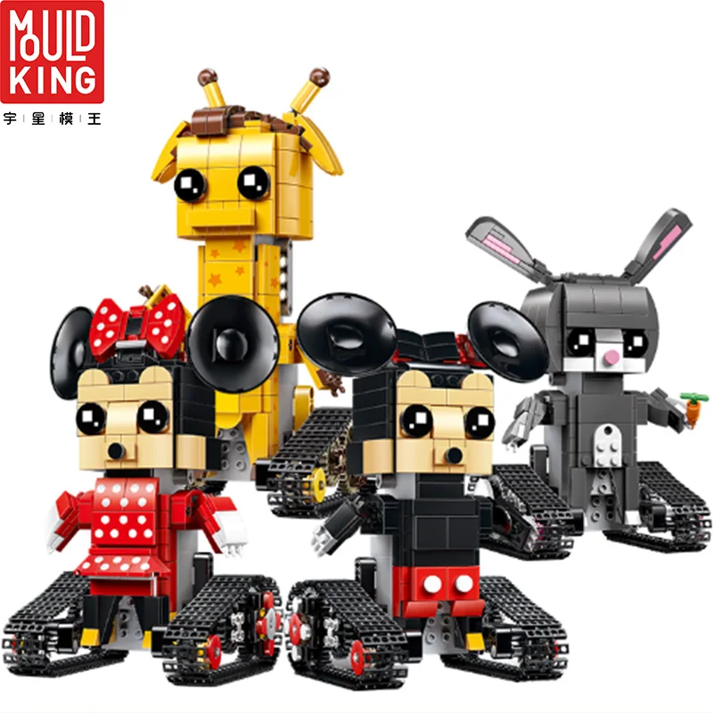 

MOULD KING RC Mickey Minnie Rabbit Deer Smart Robot Charactor Building Blocks Technic Toys Kids Bricks