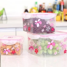 1 satz 3 stücke Lebensmittel obst Container box sushi-boxen snack tragbare dichtung erhaltung gedruckt verwenden in Kühlschrank geschirrspüler sterilisator