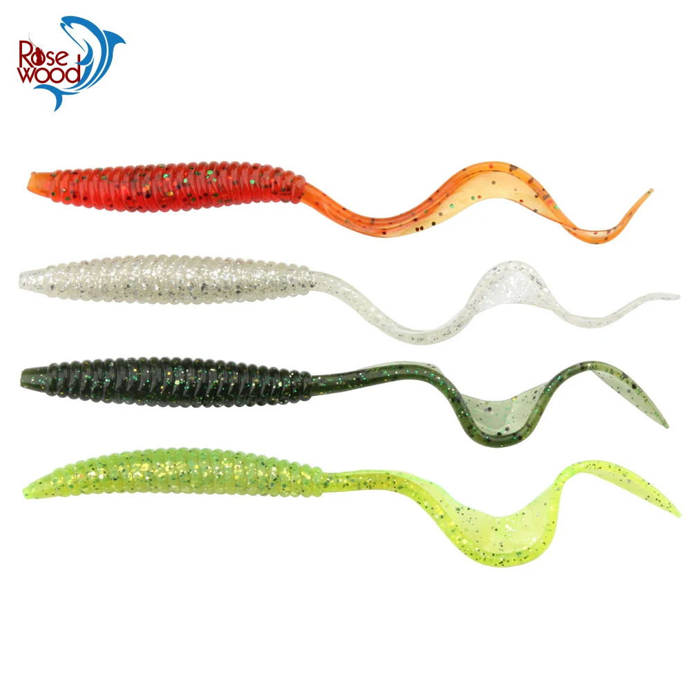 

ROSEWOOD 13cm 18cm Soft Fishing Lure 4pcs/Lot Ribbed Fat Body Soft Lures Swimbaits Artificial Bait Silicone Lure Fishing Tackle