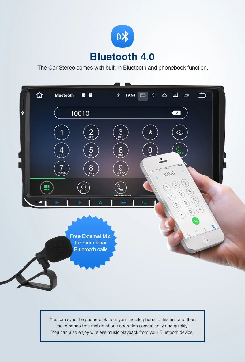 Top Pumpkin 2 din 9"Android 9.0 Autoradio GPS Navigation For Volkswagen/Skoda/Golf/Passat Car Stereo Audio NO DVD Player OBD2 DAB 15