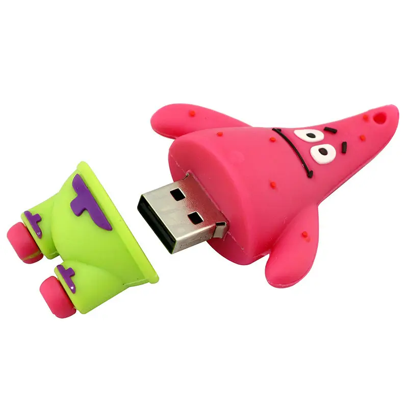 Ручка привода мультфильм Губка Боб 8 ГБ 16 ГБ 32 ГБ 64 ГБ Usb флешка Memory Stick флешки Патрик звезда Pendriver Мини Подарки