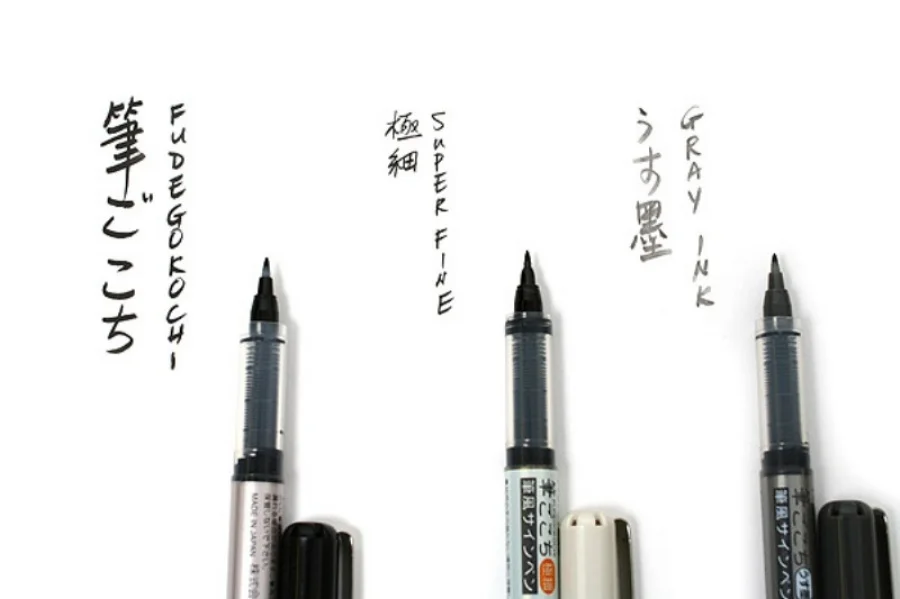 Kuretake FUDEGOKOCHI твердый наконечник кисти ручки знак ручка-кисть для каллиграфии Япония