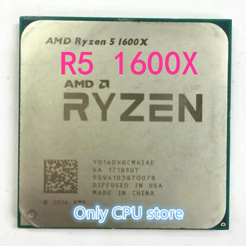 Процессор AMD R5 1600X 6-core Socket AM4 3,6G cpu 6-ядерный процессор R5-1600X Ryzen 5 1600X Рабочая