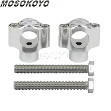 CNC алюминиевый грубой работы " и 7/8" Руль поднимающийся руль Крепление зажим для Harley Кафе Racer Honda VTX CB Sportster Dyna Softail