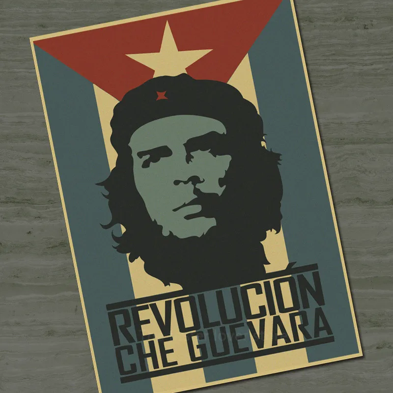 

retro Che Guevara posters kraft paper Wall Poster Big Room Photograph Prints Cuba soldiers Revolution wall sticker