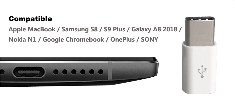 3 шт. Micro USB адаптер type C для samsung Galaxy S9 S8 Plus Note 9 8 USB кабель huawei P20 Pro mate 20 Lite Xiaomi mi8 Max 3 Mix3