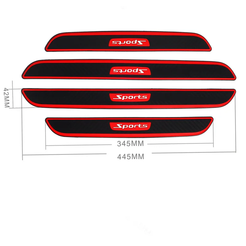 Спортивная резиновая Накладка на порог двери автомобиля для Audi A3 A6 C5 C6 VW Polo Toyota Corolla Renault Duster Lada Vesta