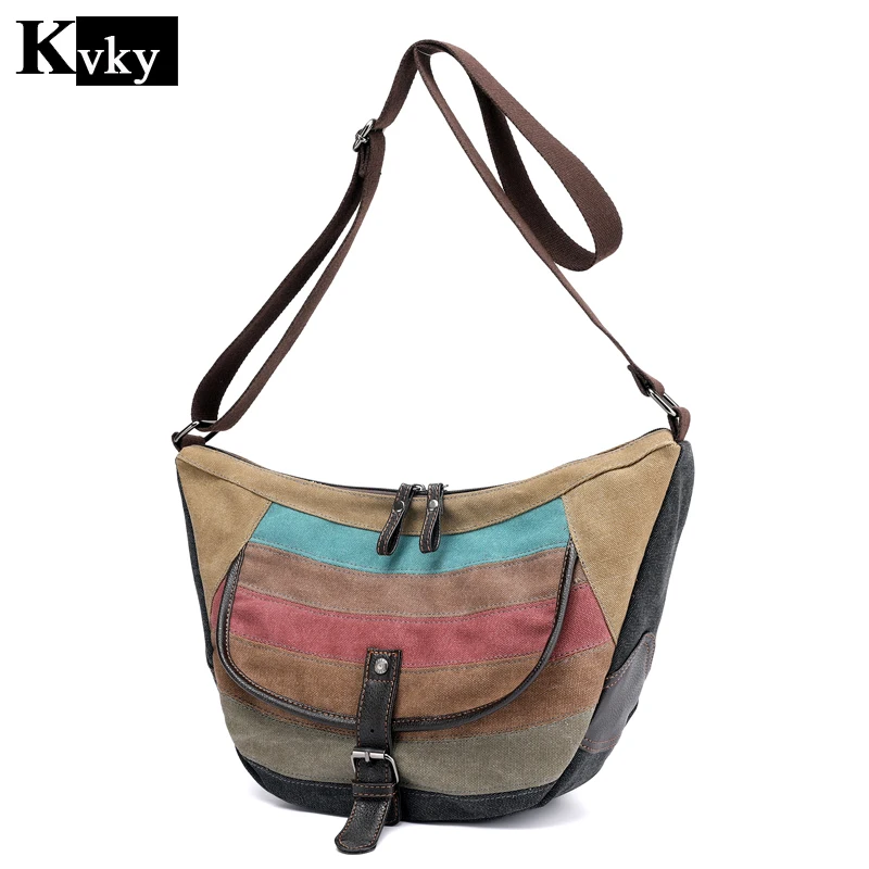 

New Vintage Striped Woman Shoulder Bag Girls Casual Tote Bags,Ladies Leisure Handbag,Women Crossbody Bags