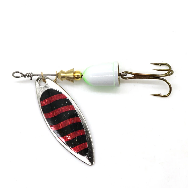 5Pcs 7.7g Spinners Fishing Lures Hard Bait Sequin With Feather Bass For Perch Salmon Pike Trout Tackle Lure Fishing Accessories