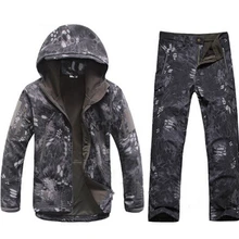 Армейский походный Тактический Kryptek Черная Акула кожа TAD 4,0 куртка+ брюки униформа для мужчин водонепроницаемый пальто наборы уличная одежда для охоты