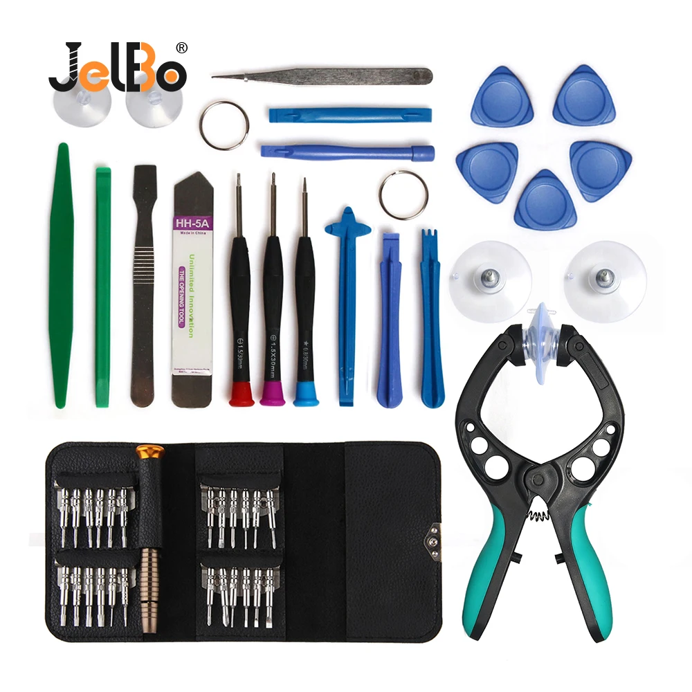 JelBo Screwdriver Repair Tool Set LCD Screen Opening Plier Suction Cup Mobile Phone Repair Tool  for iPhone iPad