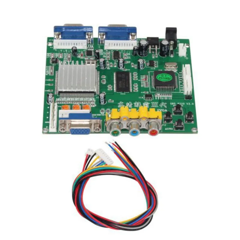 GBS8220 RGBS к VGA двойной выход адаптер CGA/EGA/VGA/YUV Компонентный сигнал вход HD видео конвертер доска