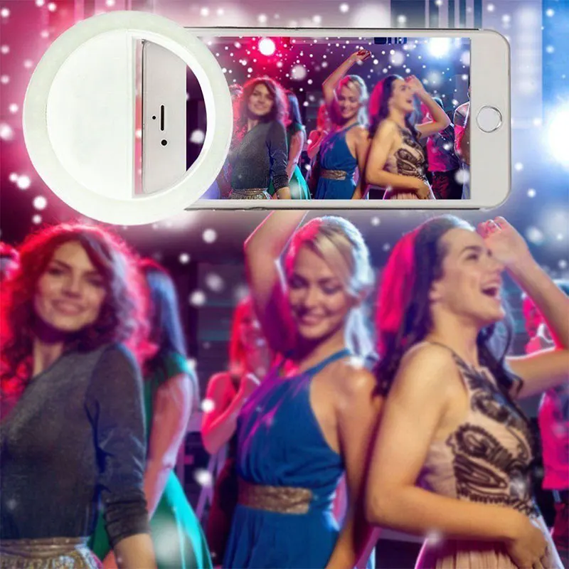 

Selfie Ring Light For Smartphone iPhone iPad Samsung Galaxy Smartphone Rechargeable Selfie Portable LED Flash Phone Right Light