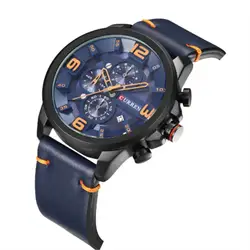 Новый CURREN хронограф, мужские часы кожаный ремень роскошь модные спортивные мужские наручные часы календарь повседневные деловые часы 8288