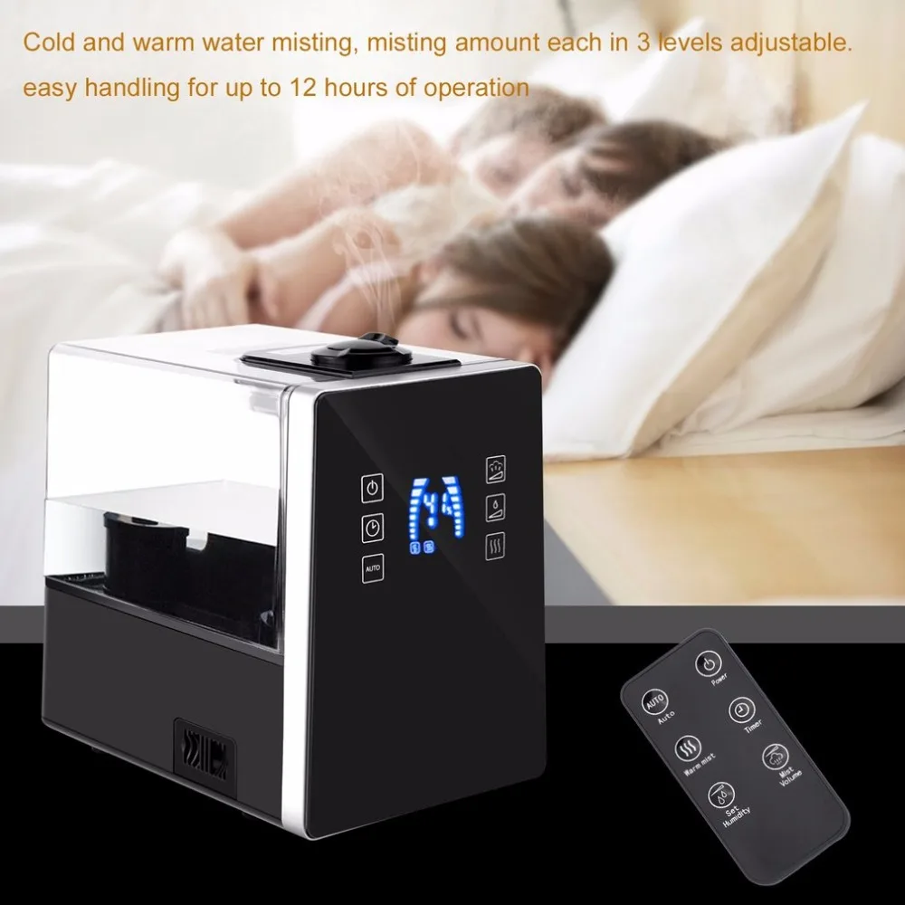 

New Mechanical Remote Control Ultrasonic Humidifier Dual Use Car Air Purifier Air Aroma Diffuser Home Office Humidifier EU Plug