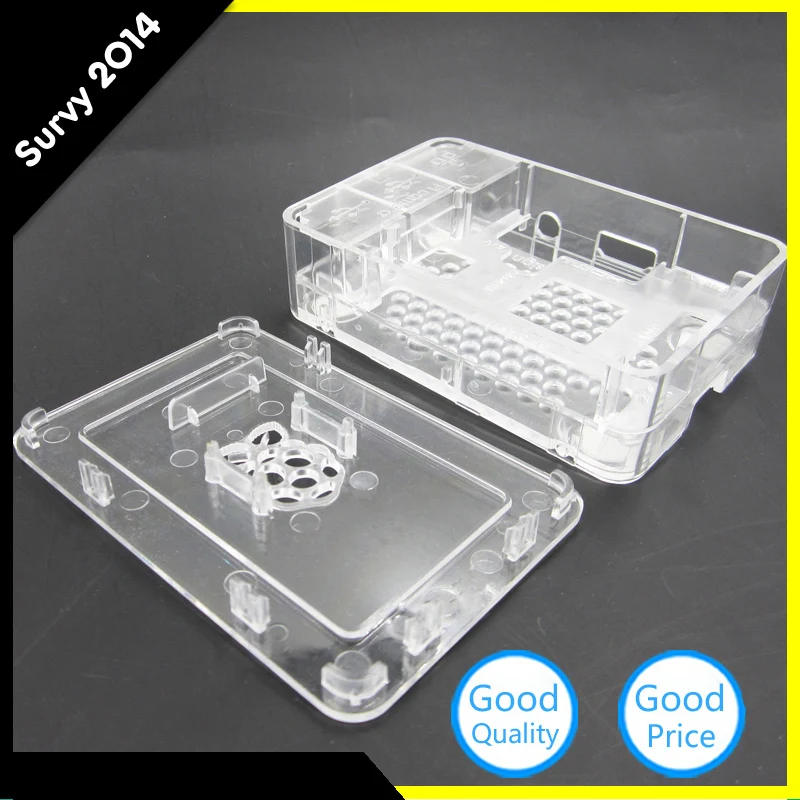 

Useful Premium Raspberry Pi Case V4 ABS Transparent Shell Updated for Raspberry Pi 3 2 & B+ for RPI and RasPi with LED Openings