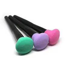 1 шт. губка для грибного макияжа, пышная, Влажная и сухая, двойная губка, длинная ручка, мягкие пуховки, косметические инструменты для макияжа