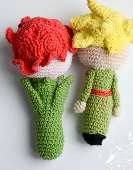 

crochet armigurumi rattle toy flower model number 918