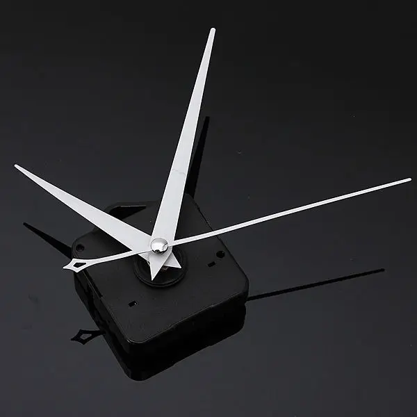 Car White Triangle Hands DIY Quartz Black Wall Clock Movement Mechanism Repair Part