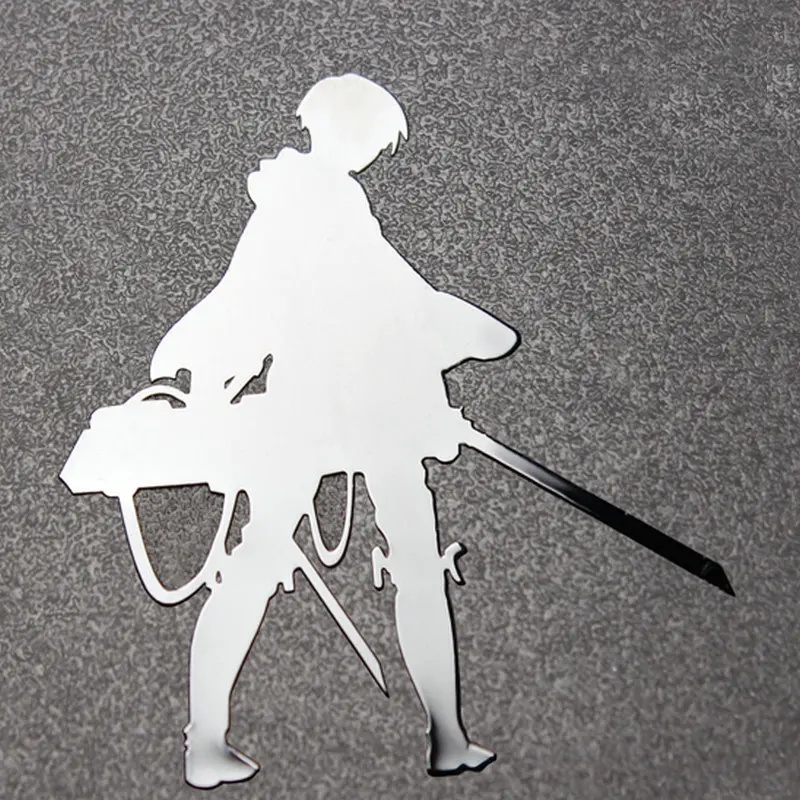 Большая атака на Титанов Леви Аниме наклейка телефон ноутбук стикерс Автомобиль Мотоцикл DIY 3D металлическая наклейка s игрушки для детей