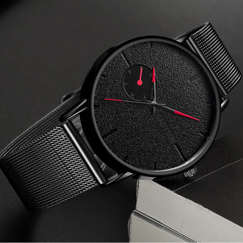 

Mens Watches Top Brand Luxury Ultra-thin Wristwatches Fashion Mesh Steel Waterproof Clock Male relogio masculino erkek kol saati