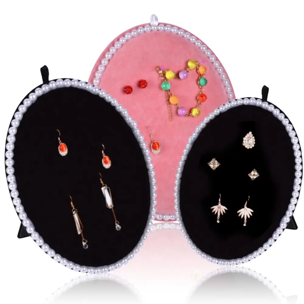 

Goose Egg Shape Earrings Ear Stud Necklace Display Tray Holder Jewelry Accessory