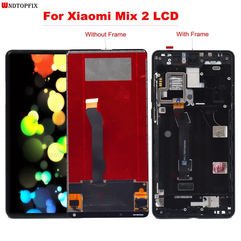 For Xiaomi Mix 2 LCD Screen Display+Touch Digitizer with Frame ...
