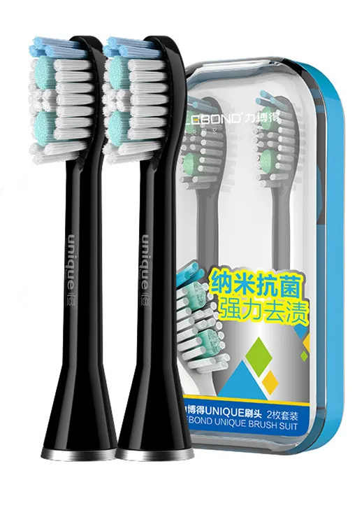 LEBOND Sonic зубная щётка голова уникальный щетки Dupont мягкая 2 шт. белый электрическая