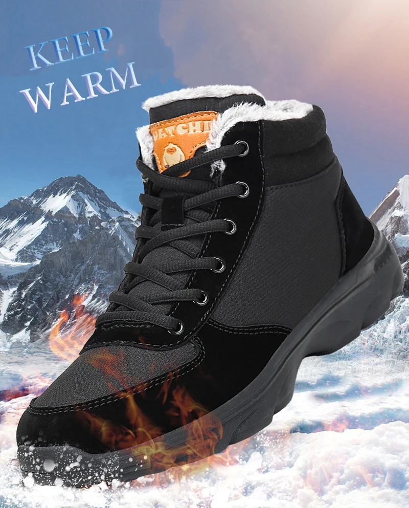 Зимняя мужская обувь; теплая защитная обувь; водонепроницаемый военные сапоги; мужские зимние сапоги; нескользящая обувь для влюбленных пар; botas Zapatos De Hombre