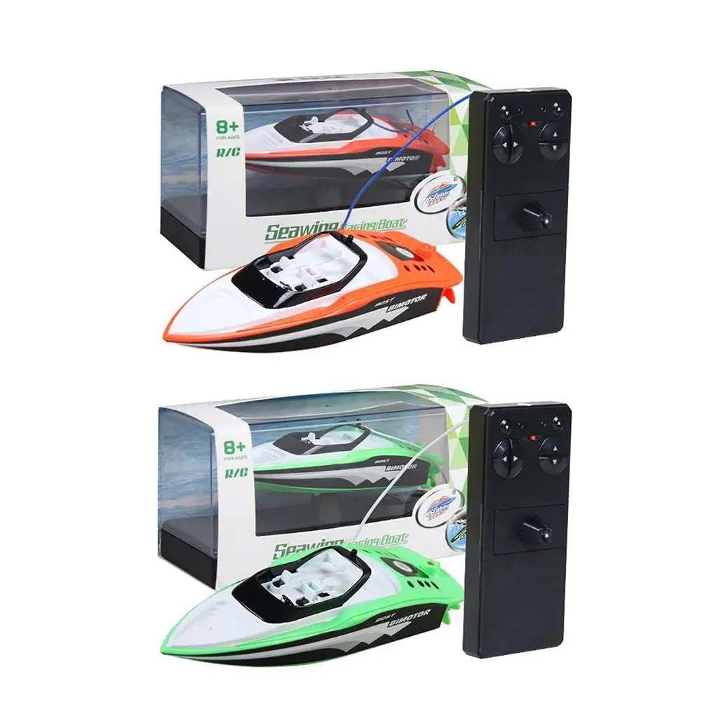 Beste Mini Oplaadbare RC Boot Innovatieve kinderen Zomer Outdoor Water Speelgoed Afstandsbediening Snelheid Boten voor Kinderen Gift