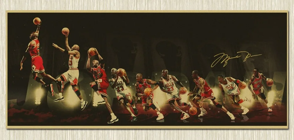 Nba نجم مايكل جوردان الملصقات ديكور المنزل العتيقة خمر المشارك الجدار ملصق الرجعية ماتي ورق الكرافت 30x75 سم Nba نجم مايكل جوردان الملصقات ديكور المنزل العتيقة خمر المشارك الجدار ملصق الرجعية ماتي ورق الكرافت 30x75 سم