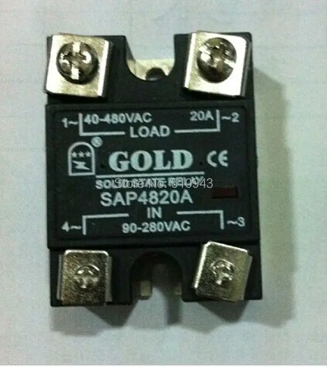 

SAP4820A FREE SHIPPING 20A actually ! Manufacturer single phase solid state relay SSR-20A
