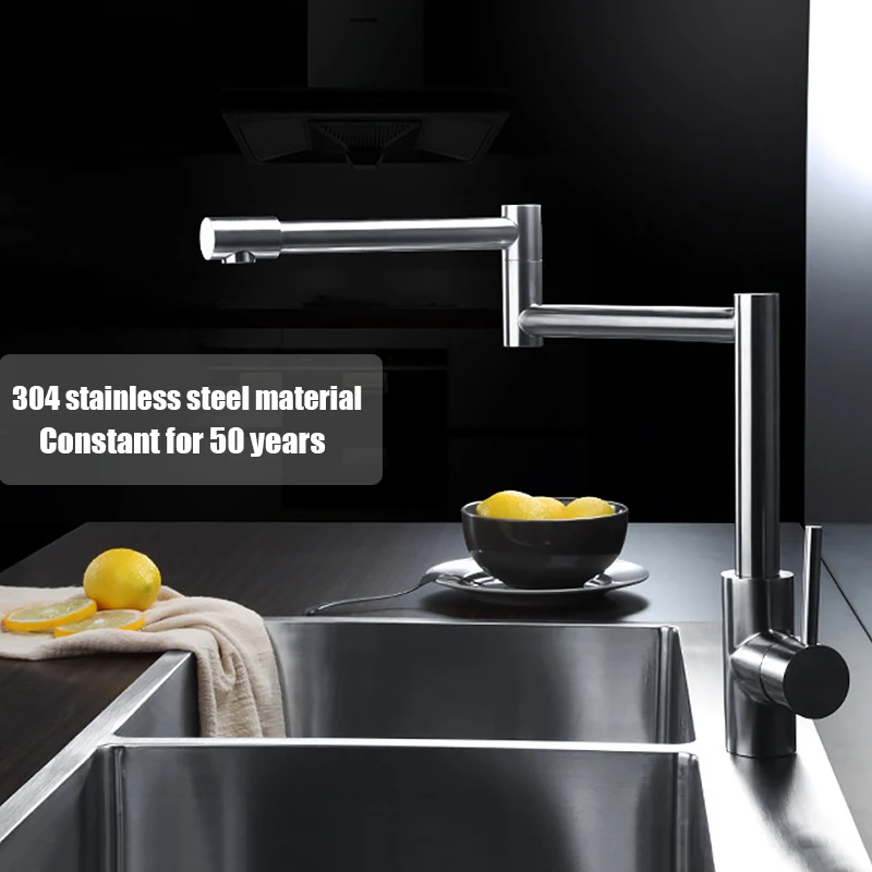 

Смеситель для раковины, поворотный, из нержавеющей стали