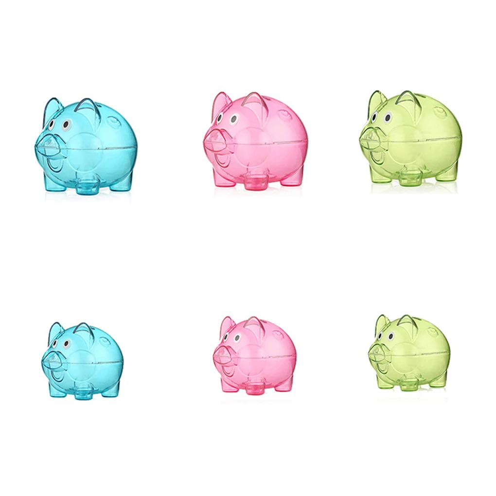 Bank Banks Children Clear Plastic Girls Large Boys Piggybanks Money Kids Small Co Piggy Pig Lovely Cartoon Piggy Bank Transparent Money Box Plastic Pvc Cute Pig Shape Child Birthday Gift Toys