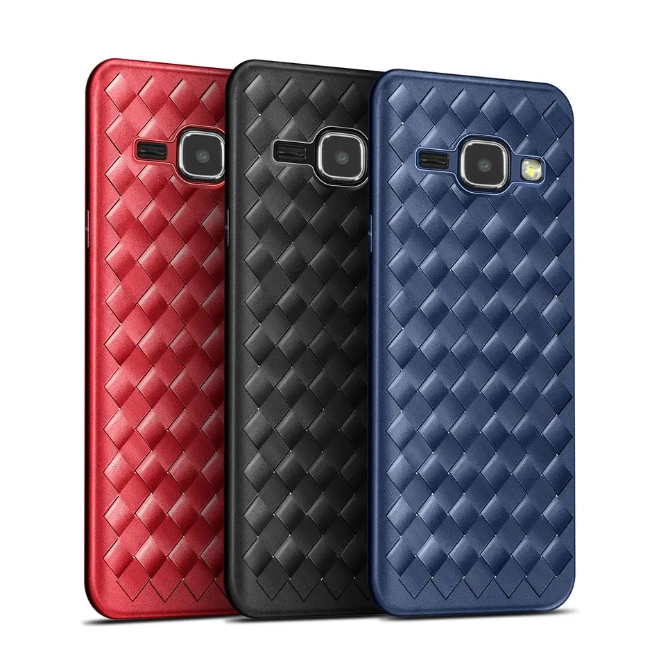 

Silicone Case For Samsung Galaxy J1 2016 Case J120 J120F SM-J120F Cover Soft TPU Weaving Phone Case For Samsung J1 2016 Cover