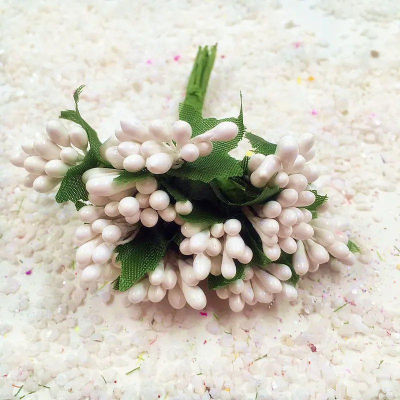 Искусственные мини-ягоды букеты цветов/домашнее садовое цветочное Украшение DIY свадебная гирлянда 12 шт(8,5 см/луч - Цвет: white