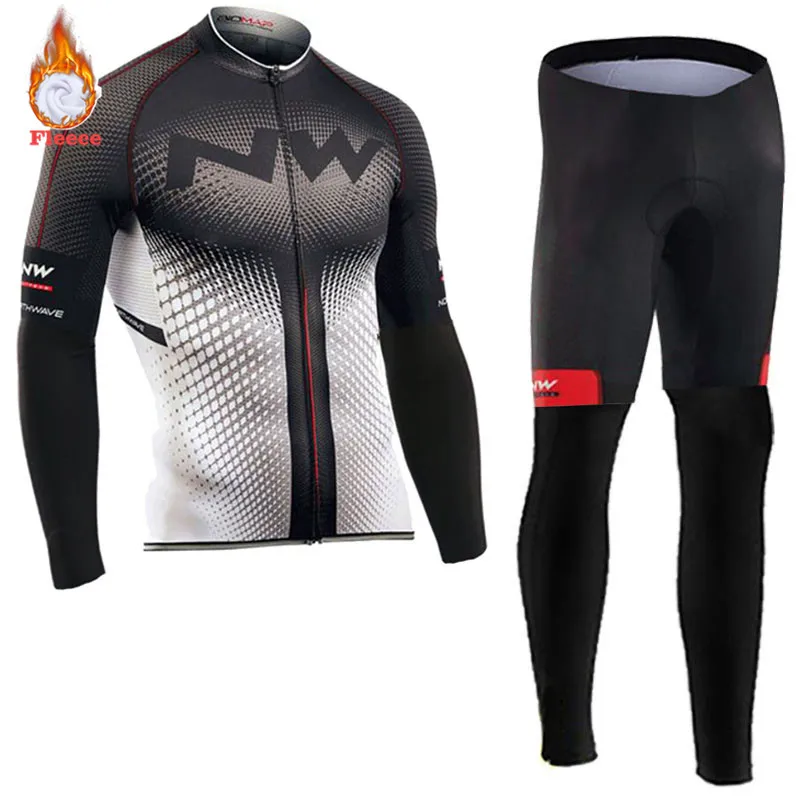 Бренд NW, зимний термальный флисовый комплект для велоспорта,, гоночный велосипед, костюм для велоспорта, одежда для велоспорта, Ropa Ciclismo - Цвет: 11