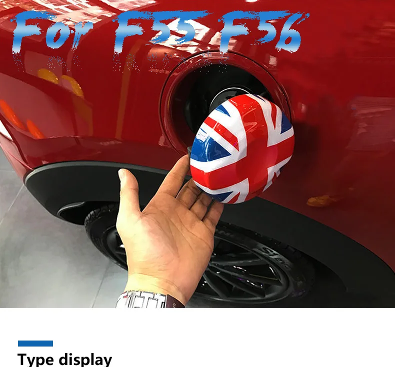 ABS Union Jack Car Fuel Tank Cap Cover Stickers Decoration for Mini Cooper Clubman F54 F55 F56 Car Styling Accessories (1)