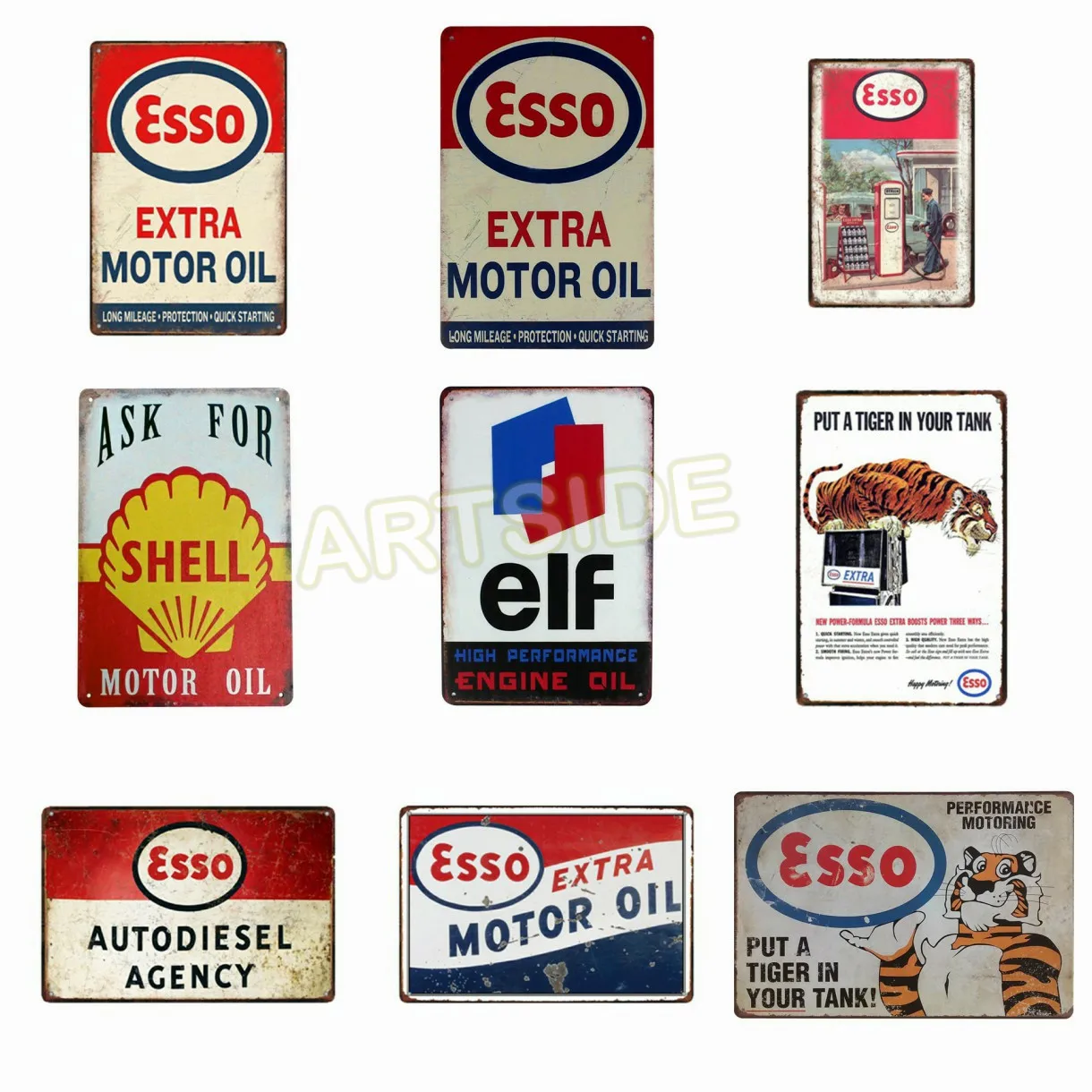 Металлическая жестяная вывеска Esso Extral моторное масло Авто Гараж Декор Бар паб