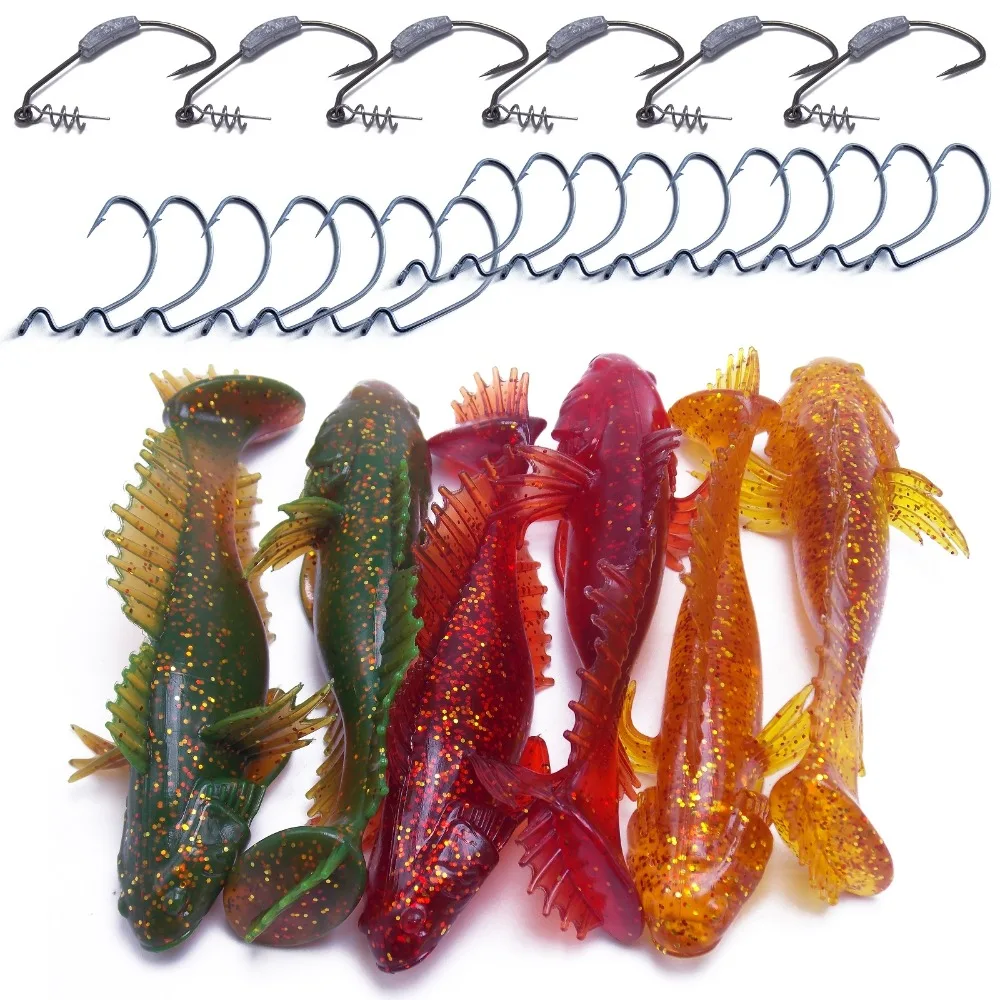 CATCHSIF 29 шт. Sculpin shad мягкие рыболовные крючки Утяжеленные крючки|Наживки| |