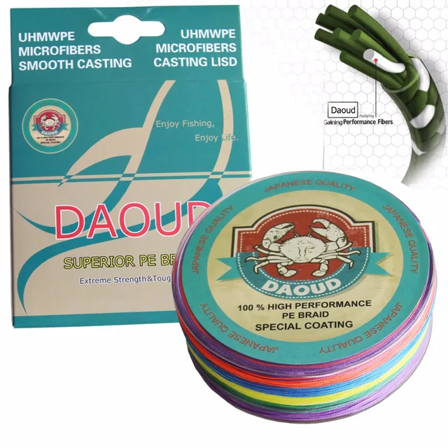 Daoud Braided Fishing Line 8 Strands 500M (547Yards)SuperPower Abrasion Resistant Braid Fishing Line Quality Superline