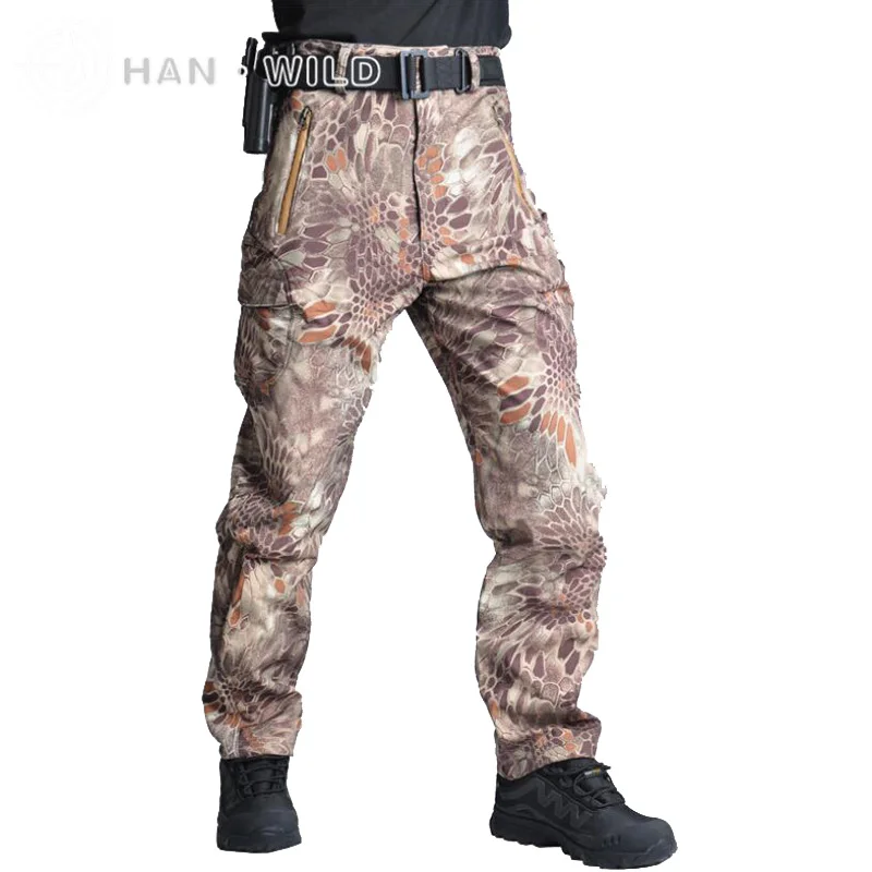 Тактическая софтшелл TAD охотничья одежда мужская военная форма Кемпинг походные костюмы уличная камуфляжная ветрозащитная куртка или брюки - Цвет: Pants 11