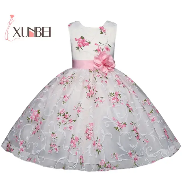 printed flower girl dresses
