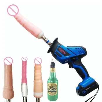 Buy Sex Machine Gun Female Automatic Thrusting Love Machine Electric Drill With 3 Dildos And Male Masturbation Cup Sex Furnitures E5