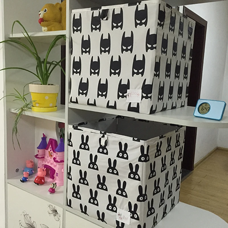 MICCK большие ящики для хранения дома Органайзер для спальни складной куб не-wove детская игрушка одежда настольная корзина водонепроницаемый для хранения мелочей
