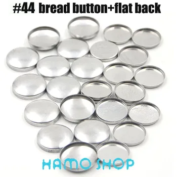 

50sets/lot #44 Bread Shape Aluminum Round Fabric Covered Cloth Button Cover Metal Flat Back Free Shipping