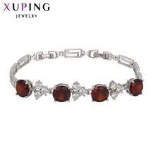 Xuping роскошный браслет ИЗУМИТЕЛЬНОЕ КАЧЕСТВО посеребренные красные браслеты для женщин Лидер продаж акция подарок на Хэллоуин S15/34,1-73217