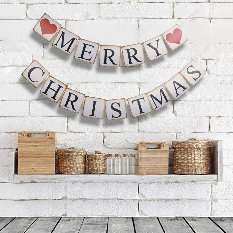 

New Year Merry Christmas Garland Bunting Banner Set Christmas Party Decor Party Photo Prop Booth Party Supplies