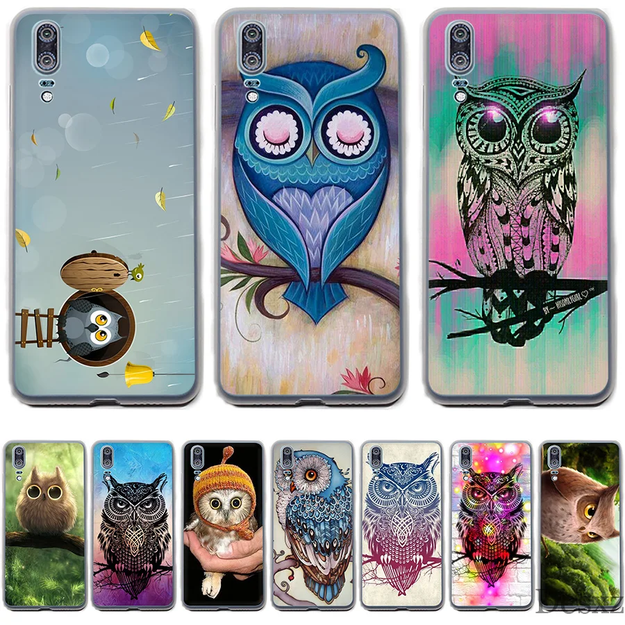 

Phone Case Cover Animal Cute Cartoon Owl Diy Colorful Drawing For Huawei P Smart P8 P9 P10 P20 Lite Pro P20pro 2015 2016 2017