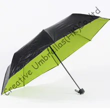 Прямая, три раза, шестигранный, ручной, ветрозащитный, супермини, карманные зонтики, УФ-защита, цветное покрытие